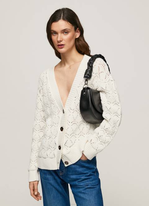 žene mousse otvoreni kardigan s v izrezom Pepe Jeans JZ8H230 - Slika 2