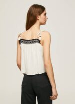 žene mousse pamučni top s heklanim detaljima Pepe Jeans JZ8H335 - Slika 4