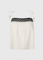 žene mousse pamučni top s heklanim detaljima Pepe Jeans JZ8H335 - Slika 5