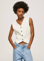 žene mousse prsluk od kombinirane tkanine Pepe Jeans JZ8H346 - Slika 2