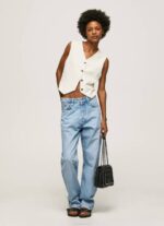 žene mousse prsluk od kombinirane tkanine Pepe Jeans JZ8H346 - Slika 5