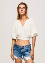 žene mousse skraćeni top s v-izrezom Pepe Jeans JZ8H354 - Slika 3