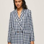 žene multi blejzer s kariranim uzorkom Pepe Jeans JZ8H136