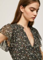 žene multi bluza od šifona s cvjetnim uzorkom Pepe Jeans JZ8H367 - Slika 3