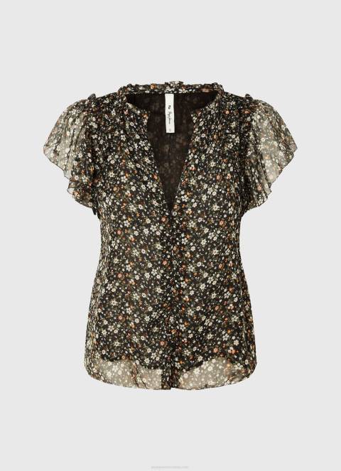 žene multi bluza od šifona s cvjetnim uzorkom Pepe Jeans JZ8H367 - Slika 5