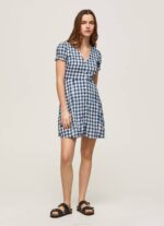 žene multi haljina s kariranim printom Pepe Jeans JZ8H184 - Slika 2