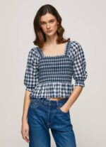 žene multi kockasti print skraćeni pripijeni gornji dio Pepe Jeans JZ8H370 - Slika 3