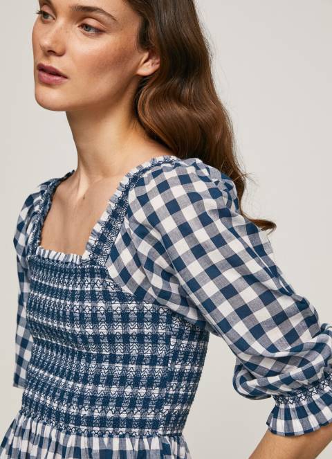 žene multi kockasti print skraćeni pripijeni gornji dio Pepe Jeans JZ8H370 - Slika 1
