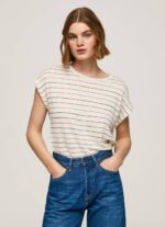 žene multi lanena majica s prugastim printom Pepe Jeans JZ8H447