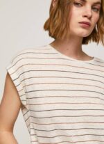 žene multi lanena majica s prugastim printom Pepe Jeans JZ8H447 - Slika 3