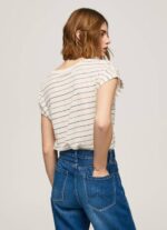 žene multi lanena majica s prugastim printom Pepe Jeans JZ8H447 - Slika 4