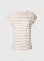 žene multi lanena majica s prugastim printom Pepe Jeans JZ8H447 - Slika 5