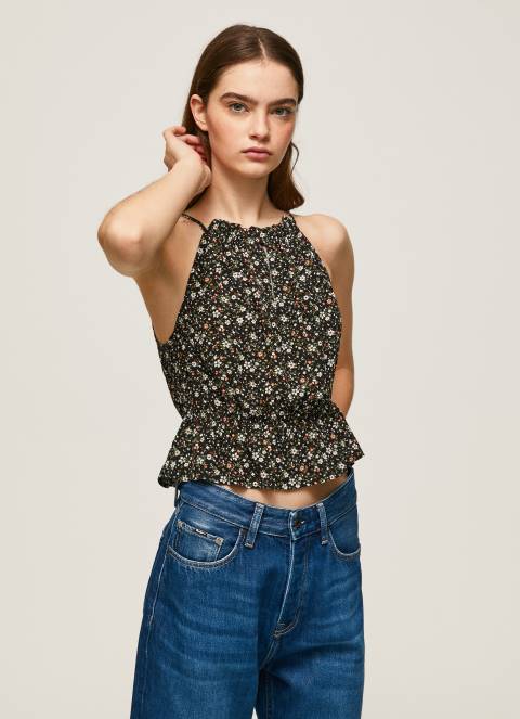 žene multi majica bez rukava s cvjetnim uzorkom Pepe Jeans JZ8H366 - Slika 3