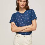 žene multi majica s cvjetnim printom Pepe Jeans JZ8H444