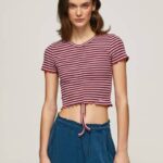 žene multi majica s prugastim printom Pepe Jeans JZ8H442