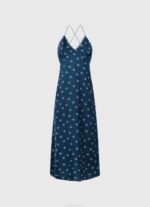 žene multi pala haljina od cvjetnog satena Pepe Jeans JZ8H161 - Slika 5
