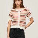 žene multi pamučni kardigan s prugastim printom Pepe Jeans JZ8H235