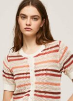 žene multi pamučni kardigan s prugastim printom Pepe Jeans JZ8H235 - Slika 3