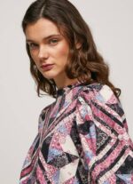 žene multi patchwork pamučni džemper Pepe Jeans JZ8H277 - Slika 2