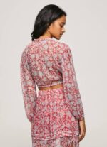 žene multi skraćena bluza s cvjetnim printom Pepe Jeans JZ8H363 - Slika 4