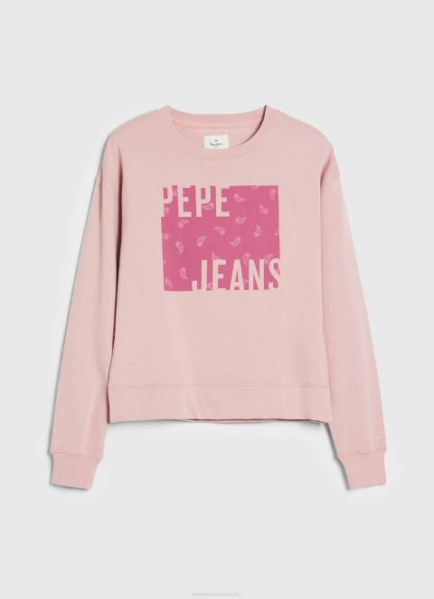 žene mutno ružičasta pamučni džemper s logotipom Pepe Jeans JZ8H285 - Slika 5
