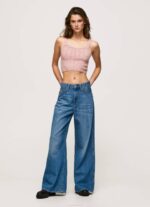 žene mutno ružičasta vrh pletenih naramenica Pepe Jeans JZ8H247 - Slika 2