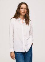 žene nježno ružičasta prugasta pamučna voile košulja Pepe Jeans JZ8H323 - Slika 3