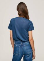 žene ocean majica kratkih rukava s logotipom od štrasa Pepe Jeans JZ8H443 - Slika 4