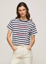 žene ocean majica s prugastim printom Pepe Jeans JZ8H450