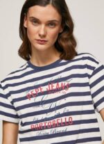žene ocean majica s prugastim printom Pepe Jeans JZ8H450 - Slika 3