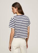 žene ocean majica s prugastim printom Pepe Jeans JZ8H450 - Slika 4