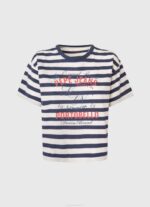 žene ocean majica s prugastim printom Pepe Jeans JZ8H450 - Slika 5