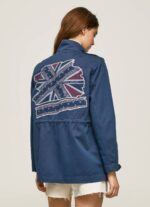 žene ocean pamučna parka s printom union jack Pepe Jeans JZ8H127 - Slika 3