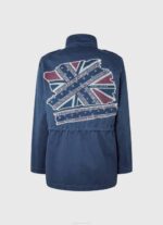 žene ocean pamučna parka s printom union jack Pepe Jeans JZ8H127 - Slika 5