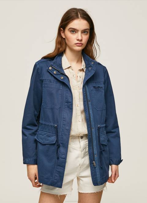 žene ocean pamučna parka s printom union jack Pepe Jeans JZ8H127 - Slika 1