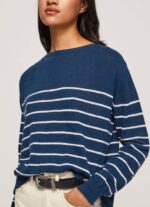 žene ocean pamučni jersey s prugastim printom Pepe Jeans JZ8H237 - Slika 3