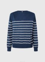 žene ocean pamučni jersey s prugastim printom Pepe Jeans JZ8H237 - Slika 5