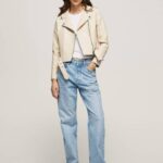 žene od čipke biciklistička jakna s epalulama na ramenima Pepe Jeans JZ8H115