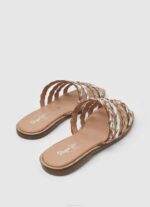 žene ogoljen irma kožne sandale s više remena Pepe Jeans JZ8H662 - Slika 4