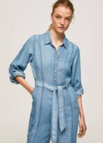 žene plava dugi kombinezon s detaljem remena Pepe Jeans JZ8H192 - Slika 3