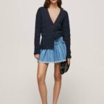 žene plava izvezena traper mini suknja Pepe Jeans JZ8H504