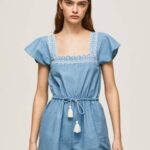 žene plava kratki traper kombinezon Pepe Jeans JZ8H191