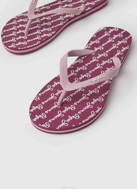 žene prašnjavo crvena rake play japanke za plažu Pepe Jeans JZ8H698 - Slika 3