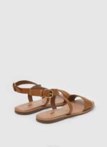 žene preplanuli ten irma log ravne kožne sandale Pepe Jeans JZ8H660 - Slika 4