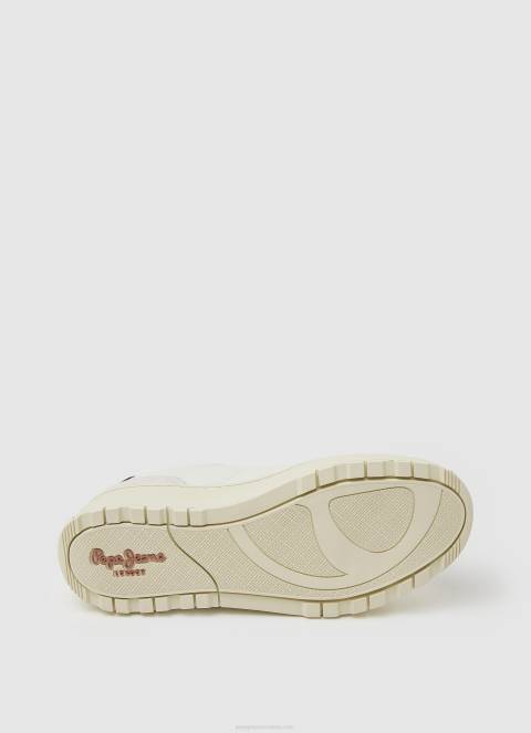 žene prljavo bijelo kore retry kožne tenisice Pepe Jeans JZ8H571 - Slika 5