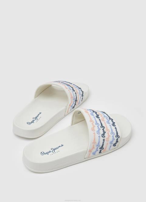 žene prljavo bijelo slider set japanke za plažu Pepe Jeans JZ8H691 - Slika 4