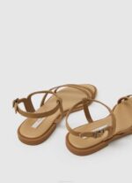 žene sakriti hayes folk ravne sandale od brušene kože Pepe Jeans JZ8H668 - Slika 4