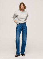 žene sivi lapor džemper s otisnutim logotipom Pepe Jeans JZ8H267 - Slika 2