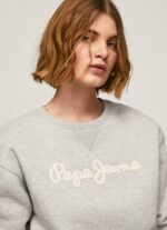 žene sivi lapor džemper s otisnutim logotipom Pepe Jeans JZ8H267 - Slika 3
