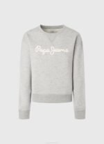 žene sivi lapor džemper s otisnutim logotipom Pepe Jeans JZ8H267 - Slika 5